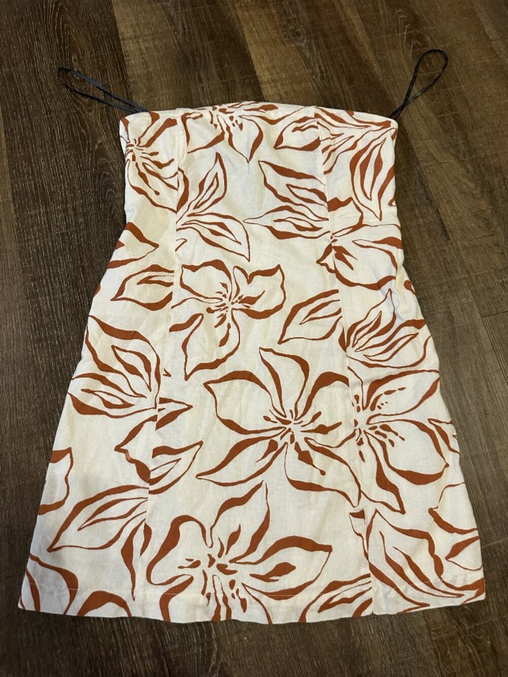 Billabong Bright Bloom White Floral Strapless Mini Dress